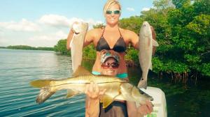 Girls who Fish Redfish Tampa Bay Fishing Charter Capt. Matt Santiago