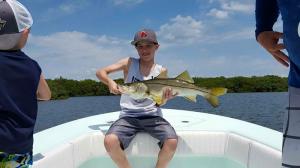 Kid Fishing Snook 4 Tampa Bay Fishing Charter Capt. Matt Santiago